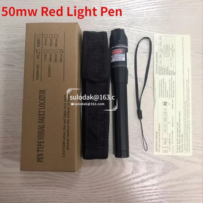 

50mw Fiber Optic Tester Pen Type Red Laser Light Visual Fault Locator for 50mw