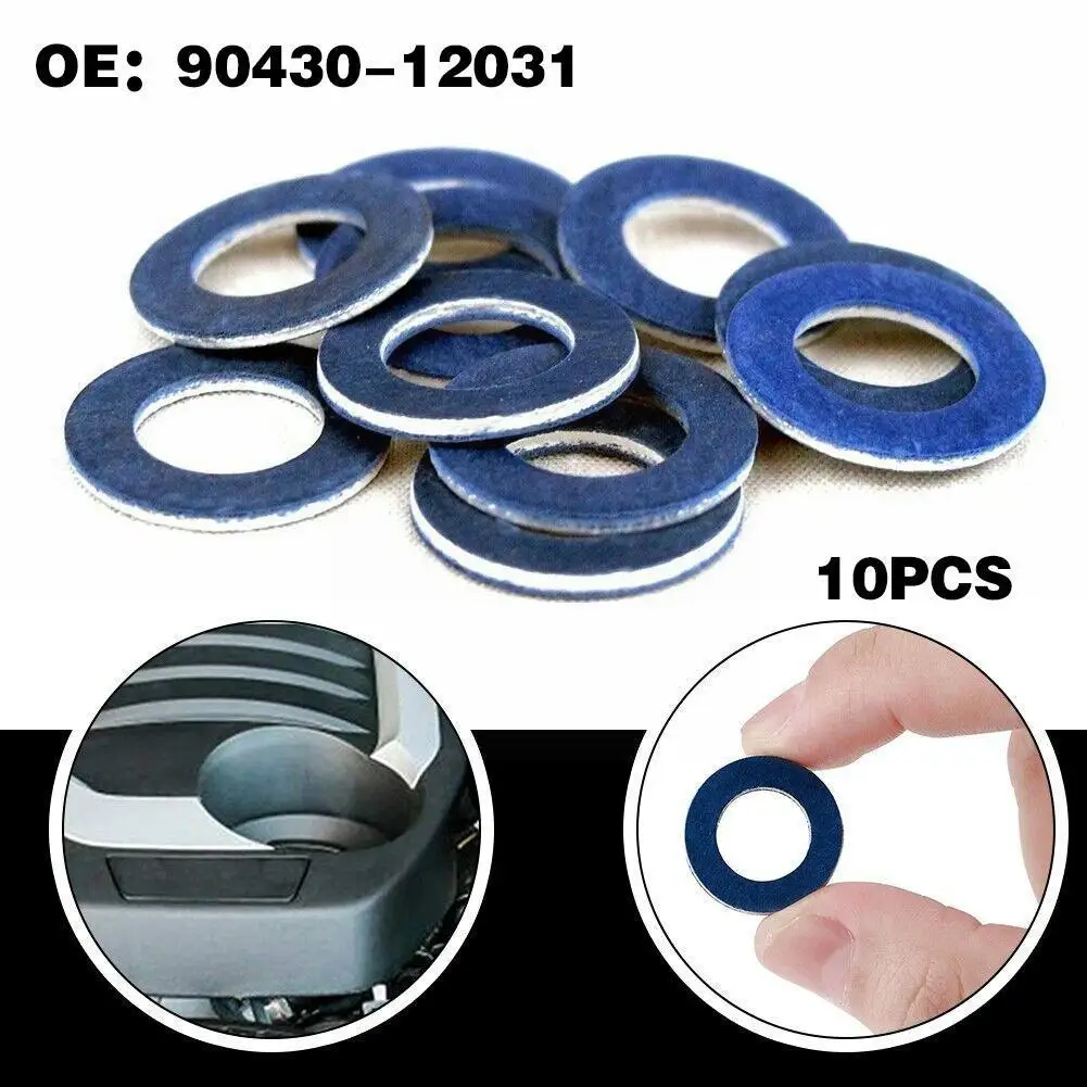 

Wiper 10x Car Engine Thread Oil Drain Sump Plug Gaskets Washer 12mm Hole Nut Seal Ring For Toyota Lexus OE# 90430-12031 E0T5