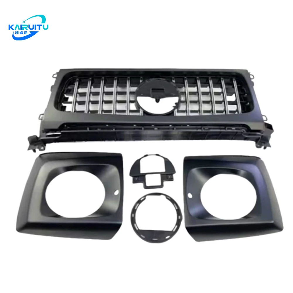 Фото Для Benz G Class W464 G500 G350D G400D 2019-2024y к решетке G63 Материал ABS GTR Стиль Racing Grills Для G wagon №1
