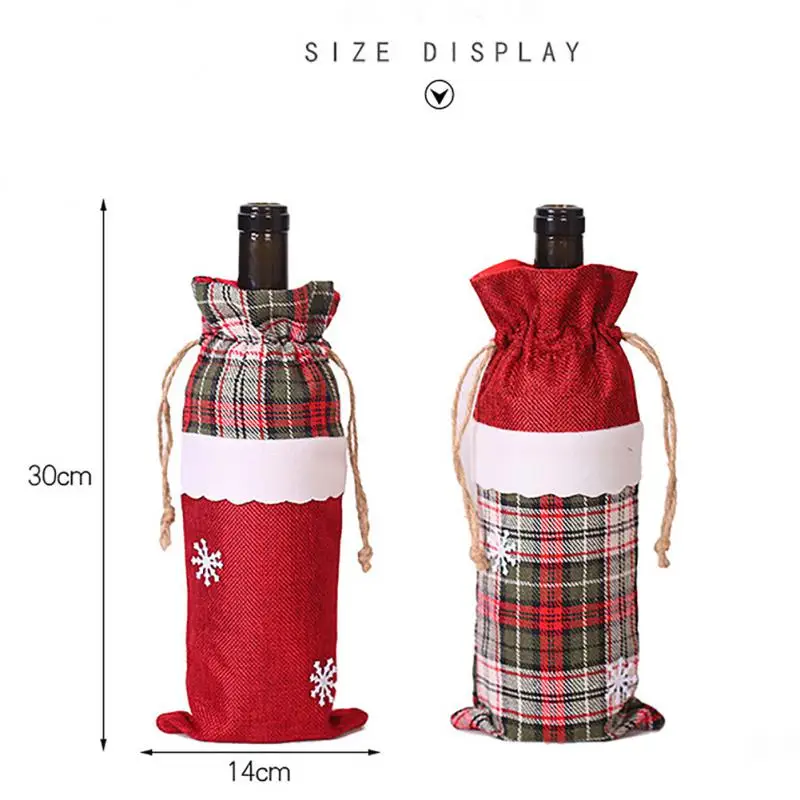 

Christmas Wine Bottle Cover Merry Christmas Decor Home 2021 Christmas Ornament New Year 2022 Navidad Gifts Xmas Wine Bottle Bags