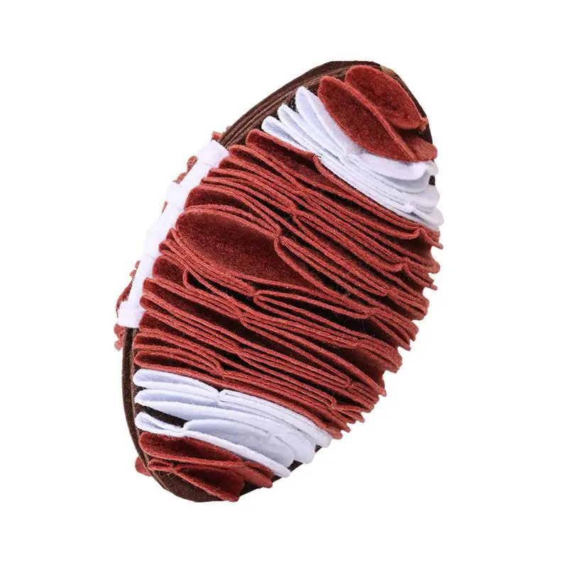 

Dog Snuffle Toy Rugby Toy Bite Resistant Training Dog Ball Puzzle Feeding Sniff Elasticity Interactive Ball Teeth Training Toys