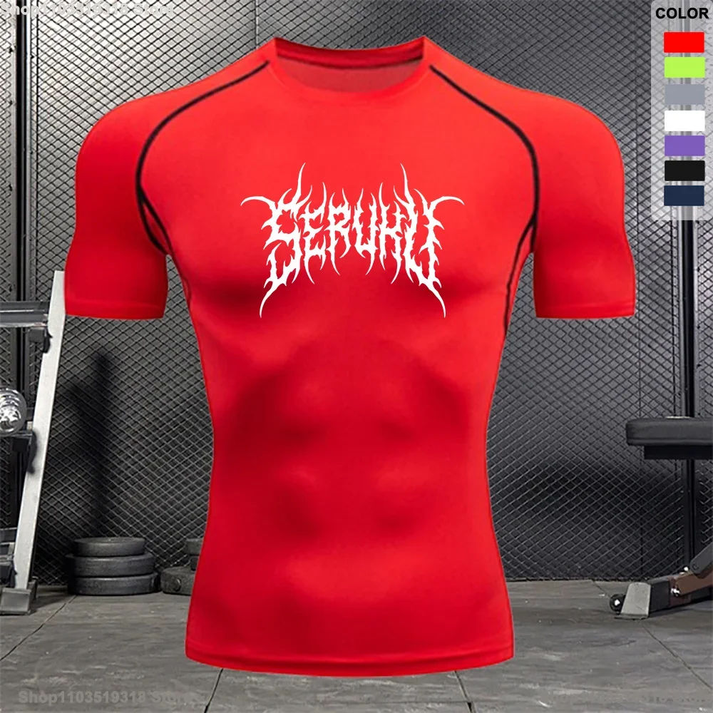 Мужская Летняя Быстросохнущая Приталенная Футболка Дышащий Эластичный Топ Для