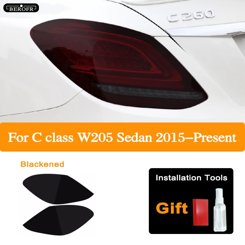 

Защитная Затемняющая пленка для передних фар Mercedes Benz C Class W205 AMG, дымчато-черная прозрачная наклейка из ТПУ, аксессуары