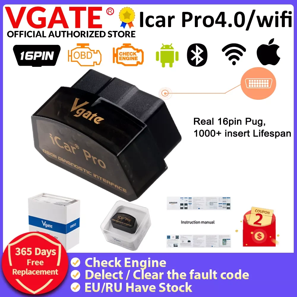 

Vgate vlinker MC iCar Pro Bluetooth-совместимый 4,0/Wi-Fi OBD2 сканер для Android/IOS как icar2 ELM327 автомобильный считыватель кодов OBDII инструмент