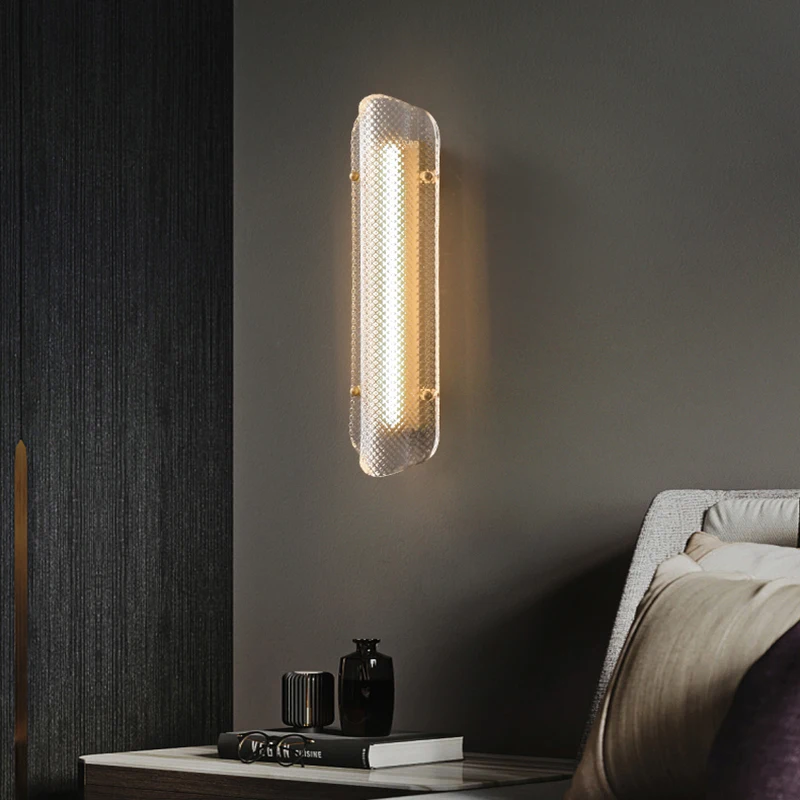 

Фоновая настенная лампа для гостиной, роскошный медный настенный светильник для отеля, простая модель, настенная лампа для комнаты, коридор...