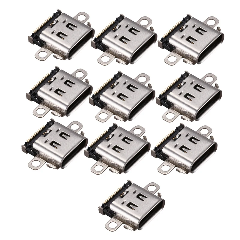 

10Pcs USB Type-C Charging Port Charger Socket Connector Repair For Nintendo Switch