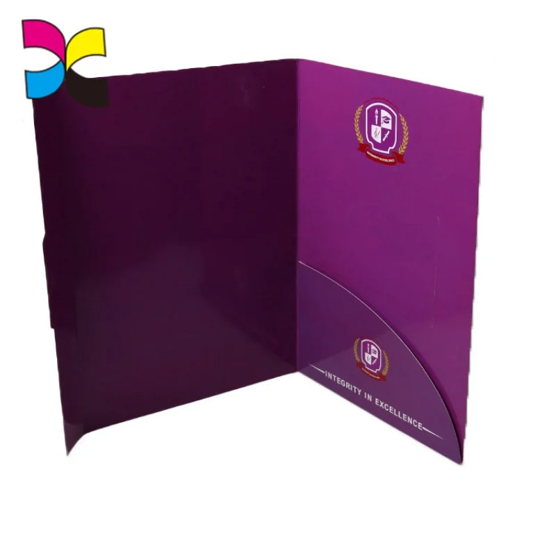 

customizd design Self locking Custom presentation Paper folder Printing