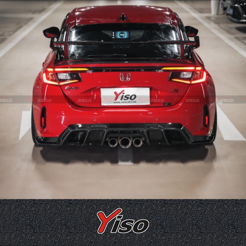 Фото Подходит для TypeR FL5 YISO BATKING: карбоновый задний спойлер, модифицированный задний спойлер-диффузор TypeR FL5. №2
