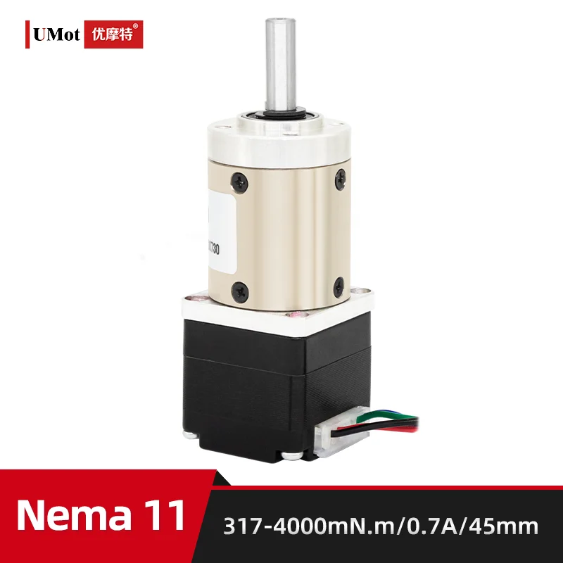 

Customized Ratio 71 100 139 Length 45mm High Precision Micro Nema 11 Planetary Gearbox Stepper Motor With Gear Reducer