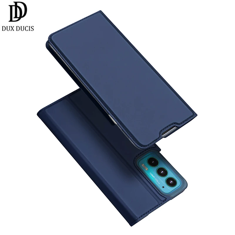 

For Moto Edge 20 Pro Case Magnetic Leather Flip Wallet Stand Phone Cover кейс with Card Slot For Moto Edge 20 Cover DUX DUCIS
