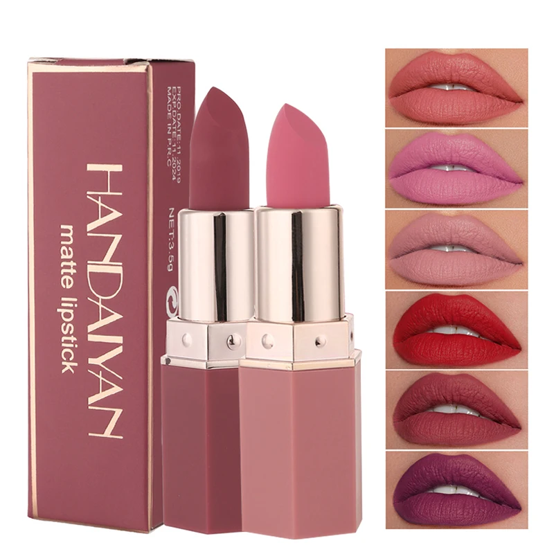 

1pc Lipstick Matte Lip Gloss Lip Makeup Long Lasting Velvet Nude Non-stick Cup Waterproof Beauty Cosmetics