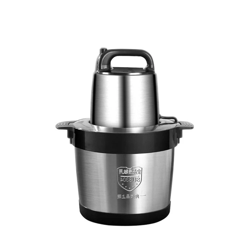 Food Processor Blender 6L Stainless Steel Electric Meat Grinder Mixer For Fruits Meat Garlic Nuts, Kitchen Tool,EU Plug