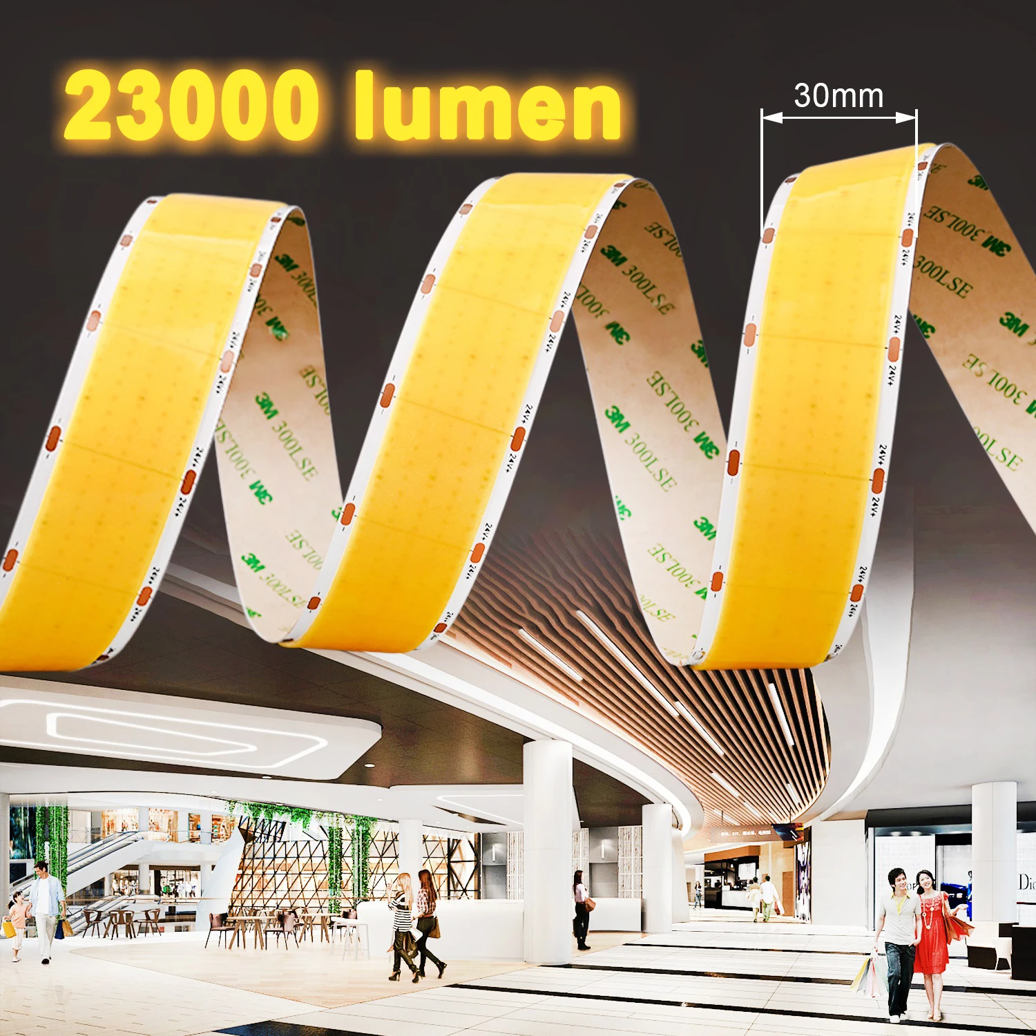 

COXO Светодиодная лента COB 1600 светодиодов/м 5м