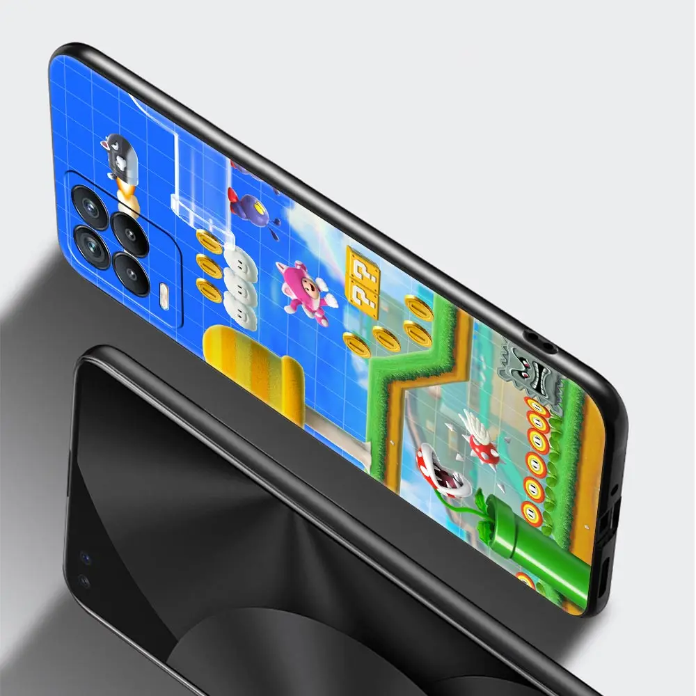 Чехол Super Mario Big Break Estuche для Realme 8 7 6 Pro C21 C3 X7 C35 GT Neo X50 черный чехол телефона XT C21Y C15 C11 |