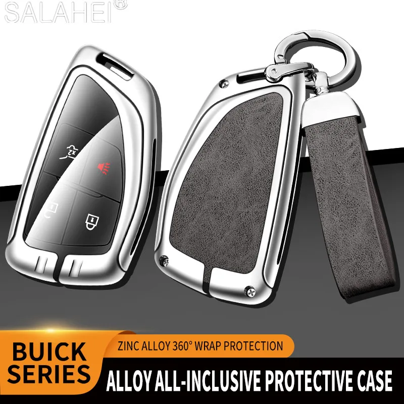 

Zinc Alloy Car Smart Remote Key Cover Case Shell For GMC Yukon Buick ENVISION S Plus Avenir 2020 2021 2022 Keychain Accessories