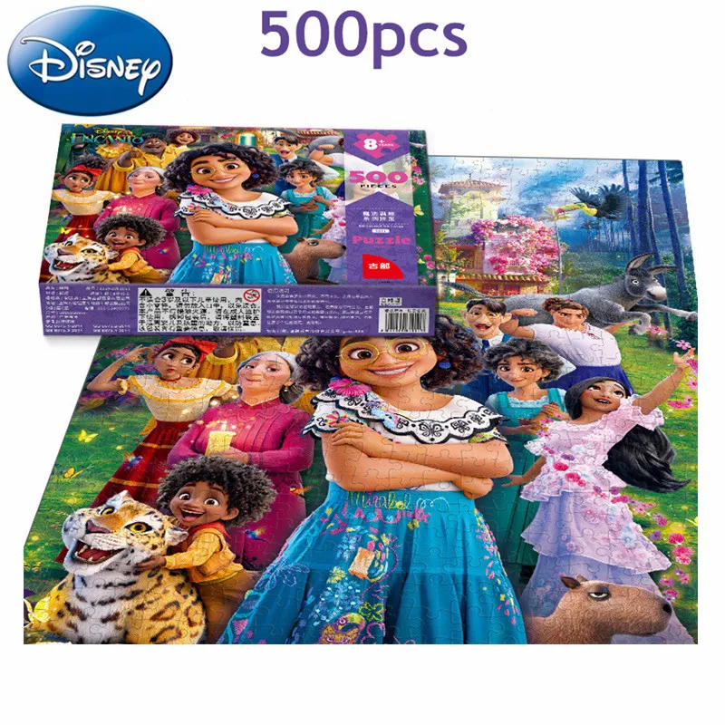 

500pcs Disney Encanto Jigsaw Puzzle Toy Mirabel Cartoon Educational Puzzle Game for Children DIY Paper Puzzles Kid Birthday Gift