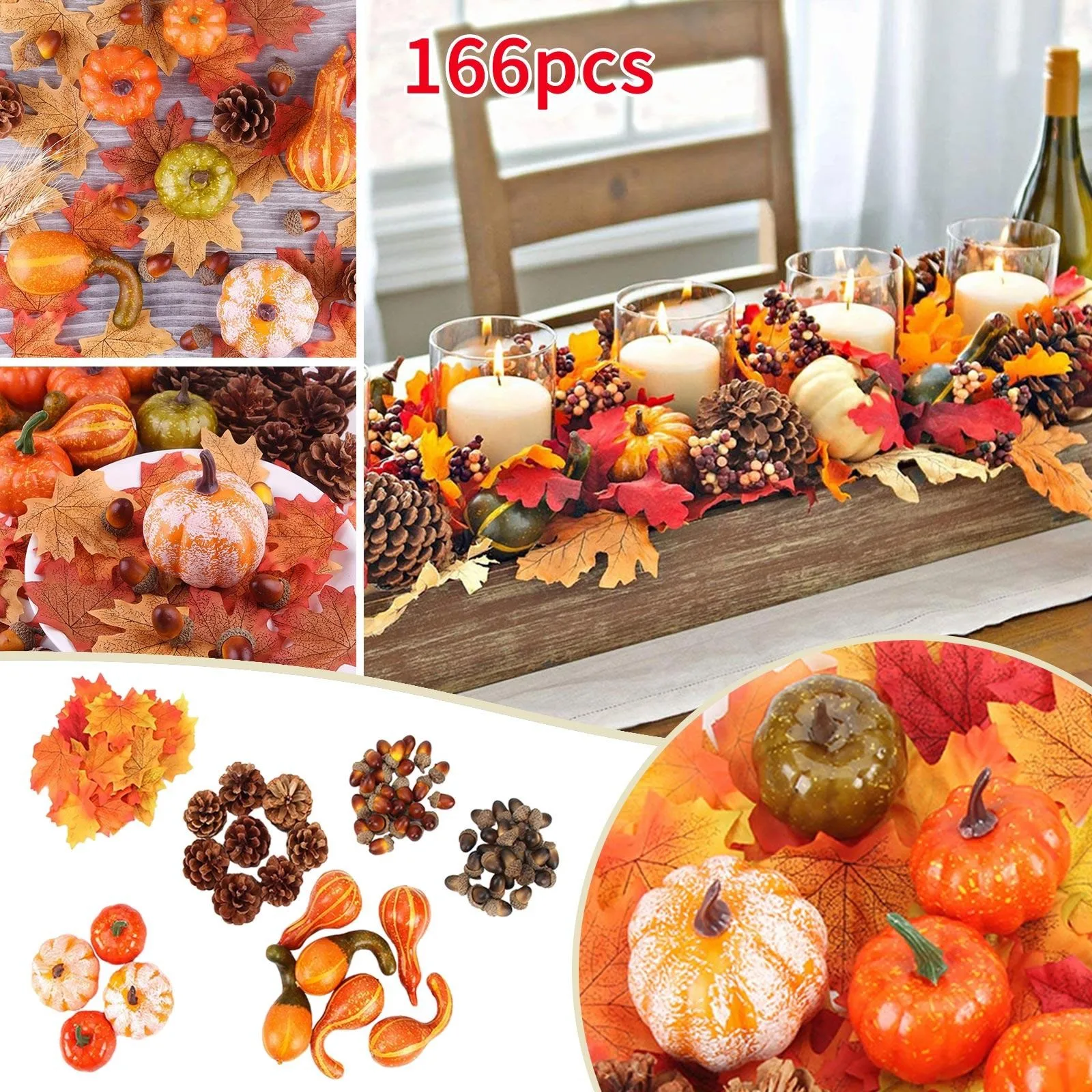 

White House Ornaments for Christmas Tree Simulation Pumpkin Halloween Decoration Pumpkin Model Large Ornaments for outside Lawn