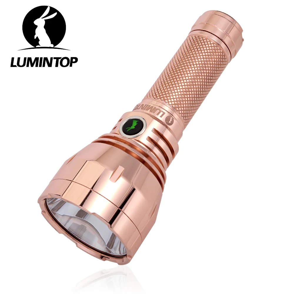 EDC BLF Flashlight High Intensity Outdoor Lighting LED Torch Powerful Copper Flash Light 18650/18350 Battery 500 Lumens GT MINI