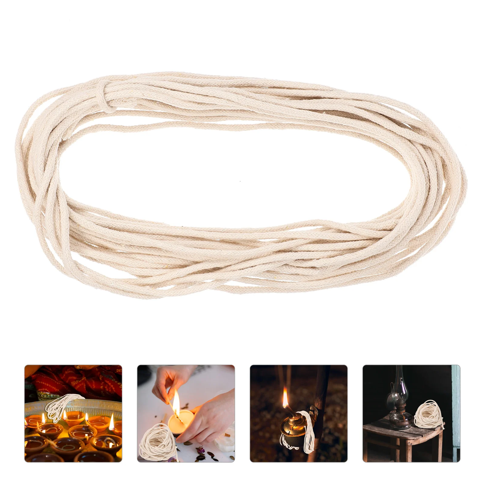 

2 Rolls of Temple Wicks Oil Lamp Replace Wicks Kerosene Lamp Wicks Cotton Thread Wicks
