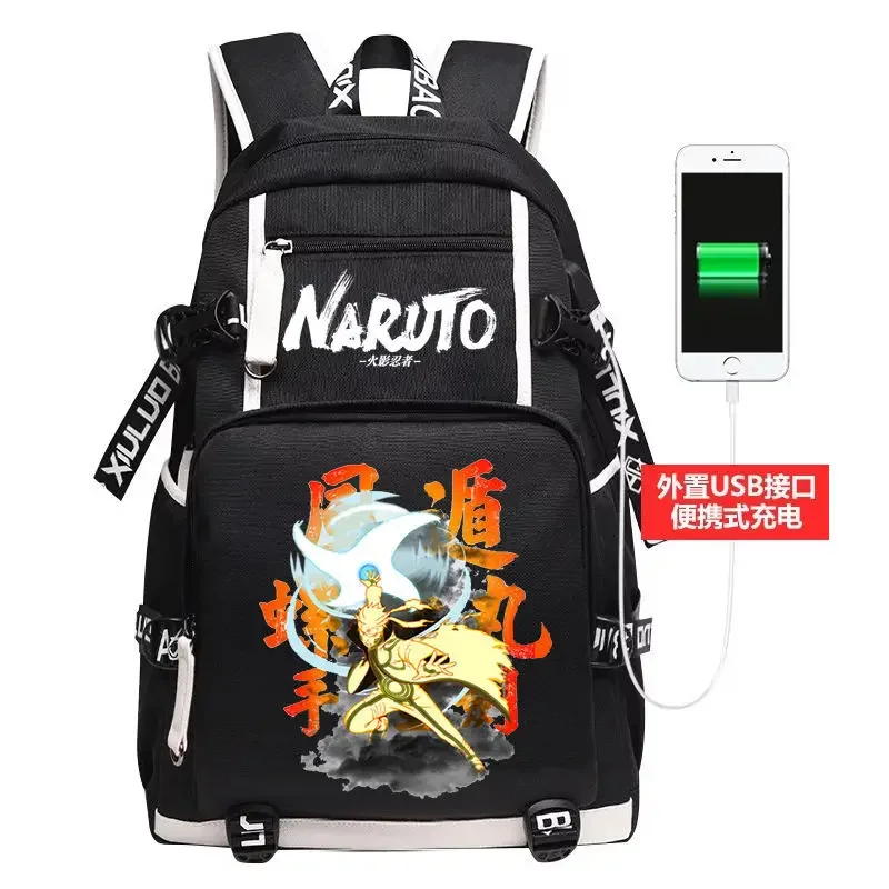 

Naruto Anime Schoolbag Around Uchiha Sasuke Itachi Uzumaki Naruto Xiao Organization Student Backpack School Bag Mochila