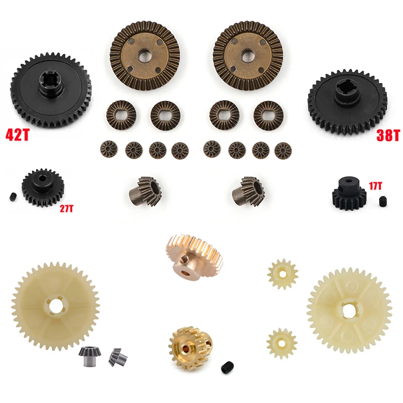 

Wltoys A959 A959-B RC Car Spare Parts Upgraded metal Original differential gear Set Large Driving Gear Motor Plastic Accessories