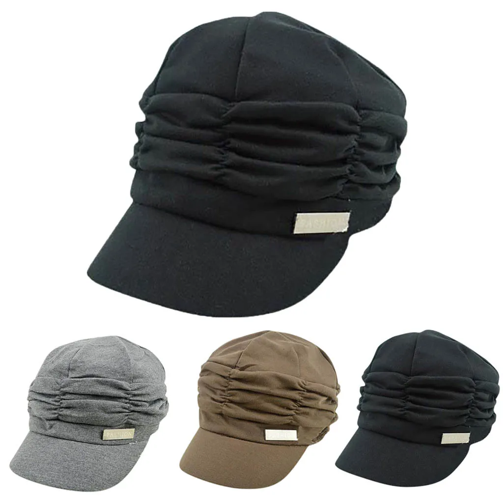

Воздухопроницаемая и удобная кепка, берет, хлопковые зимние женские бейсболки со складками, солнцезащитные козырьки для очков, козырек от с...