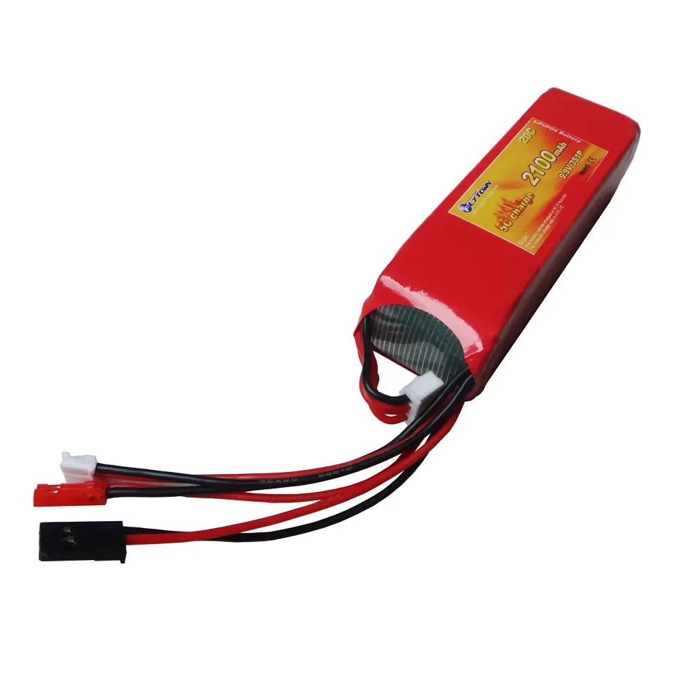 Flytown Nano-tech 2100 мАч 3S1P 9 В 20 ~ 40C LiFePo4 Аккумулятор для передатчика TX Pack Разъемы Futaba JST