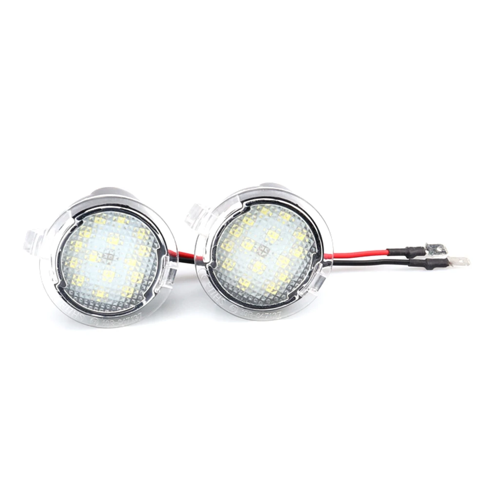 

2pcs/set White 18-LED Side View Under Mirror Puddle Light For Ford F150 07-19 ABS Plastic Transparent Lamp Shell Light
