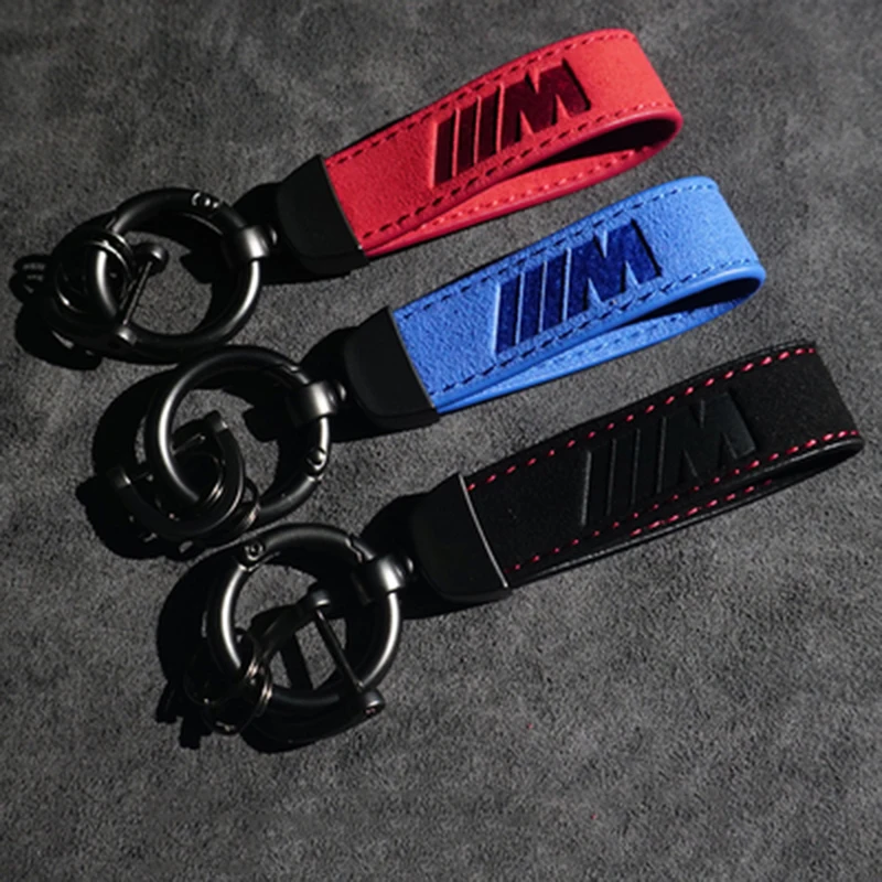 

1pcs Metal leather Car Styling Power Emblem Keychain Key Chain Rings For bmw M X1 X3 X4 X5 X6 X7 e46 e90 f20 e60 e39 Accessories