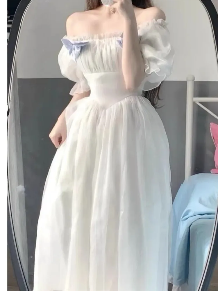 Женское вечернее платье Bella philosophy белое в стиле ретро для вечеривечерние