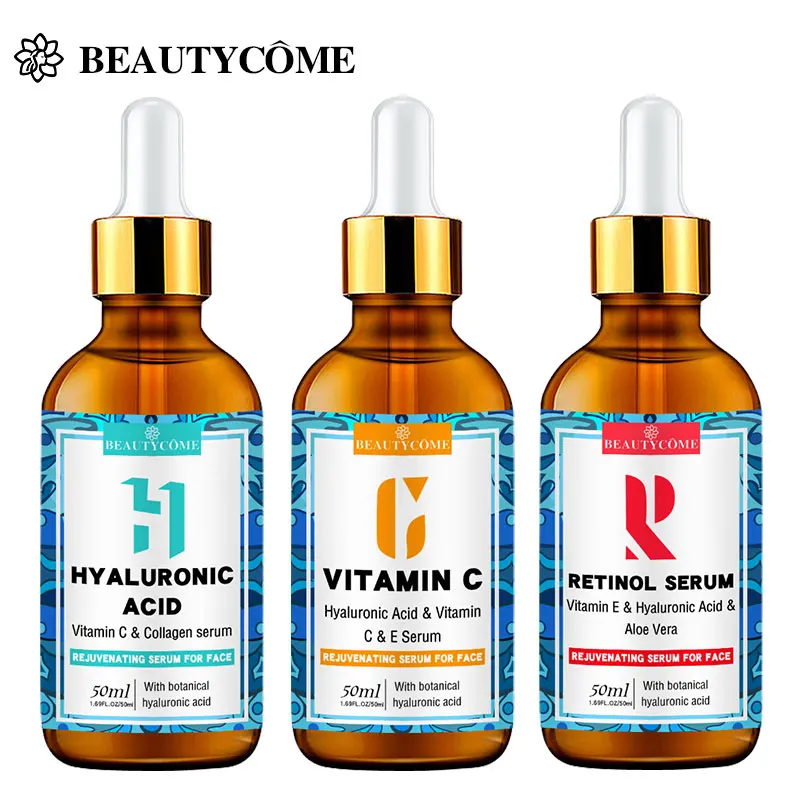 50ml Face Care Serum Vitamin C Hyaluronic Acid Essence Anti-Aging Winkles Whitening Blackhead Removing Moisturizing Skin Care