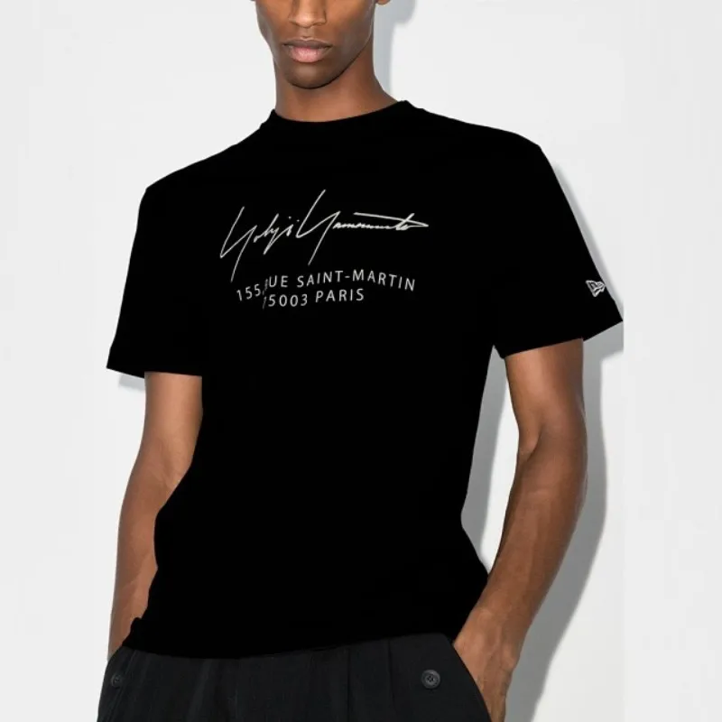 

Y-3 Yohji Yamamoto NEW ERA 23SS TEE BNE Co-branding Diablo Initials Y3 Black Cotton Short Sleeve T-shirt Tops For Men and Women