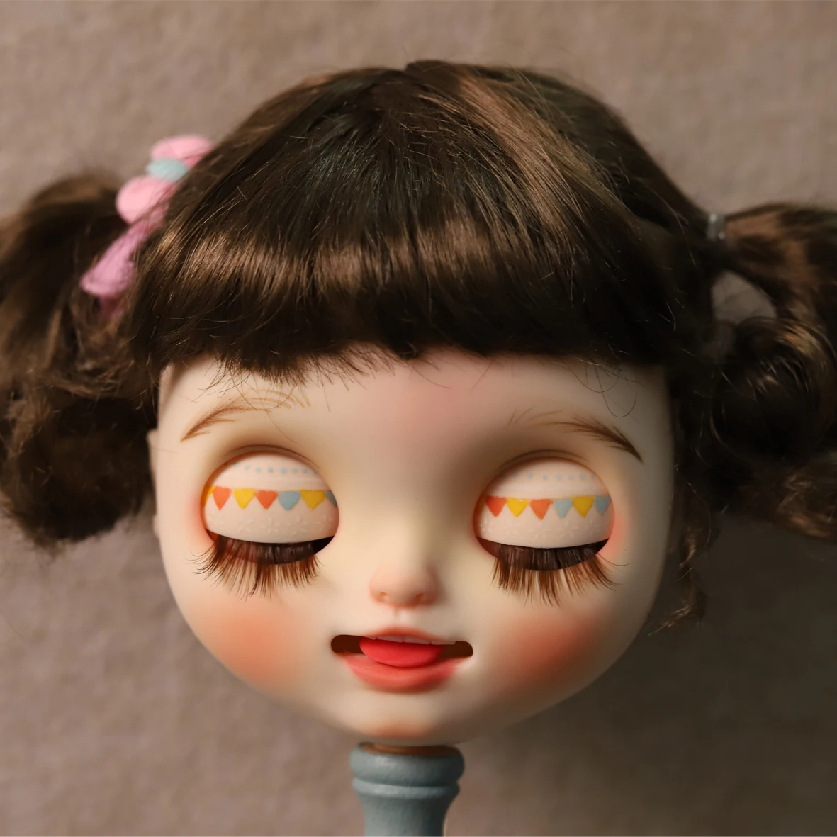 

Blyth Doll Face Plate for diy your blyth makeup customization doll head blyth white skin with wig 5.7.4