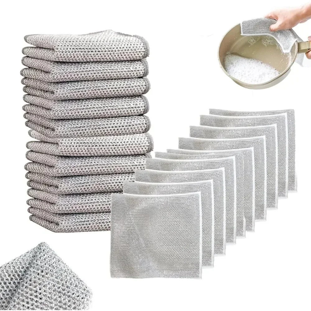 

Металлические двухсторонние кухонные салфетки из проволочной сетки (10/20/40 шт.)