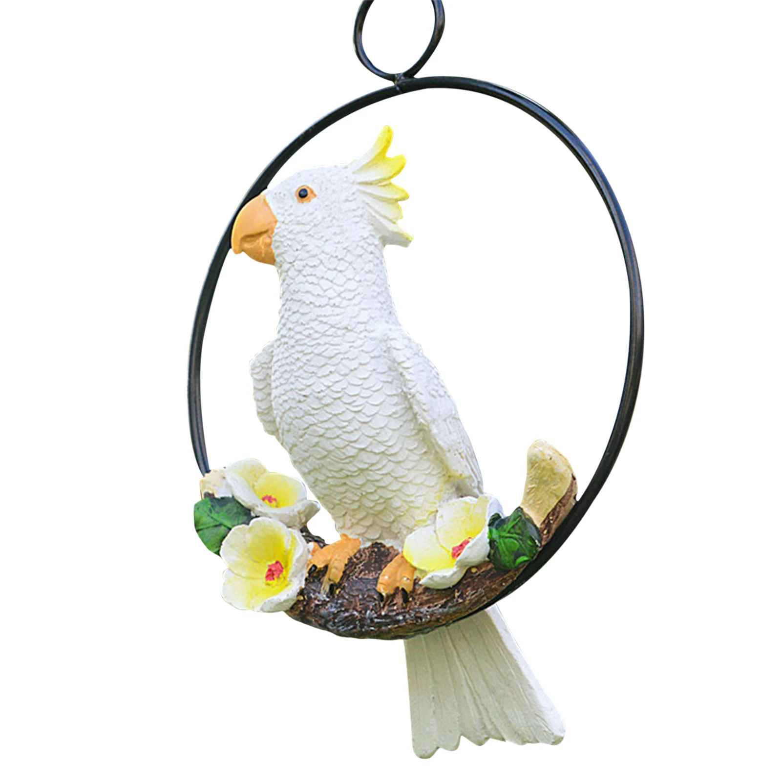 

Подвесная статуя попугая, садовая статуя, статуя, полимерная птица, патио, Декор, высокодетализированное и декоративное внутреннее и улично...