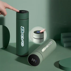For Fiat BRAVO UV printing Support custom frosted paint intelligent 500ml thermos cup For Fiat BRAVO car Interior accessories