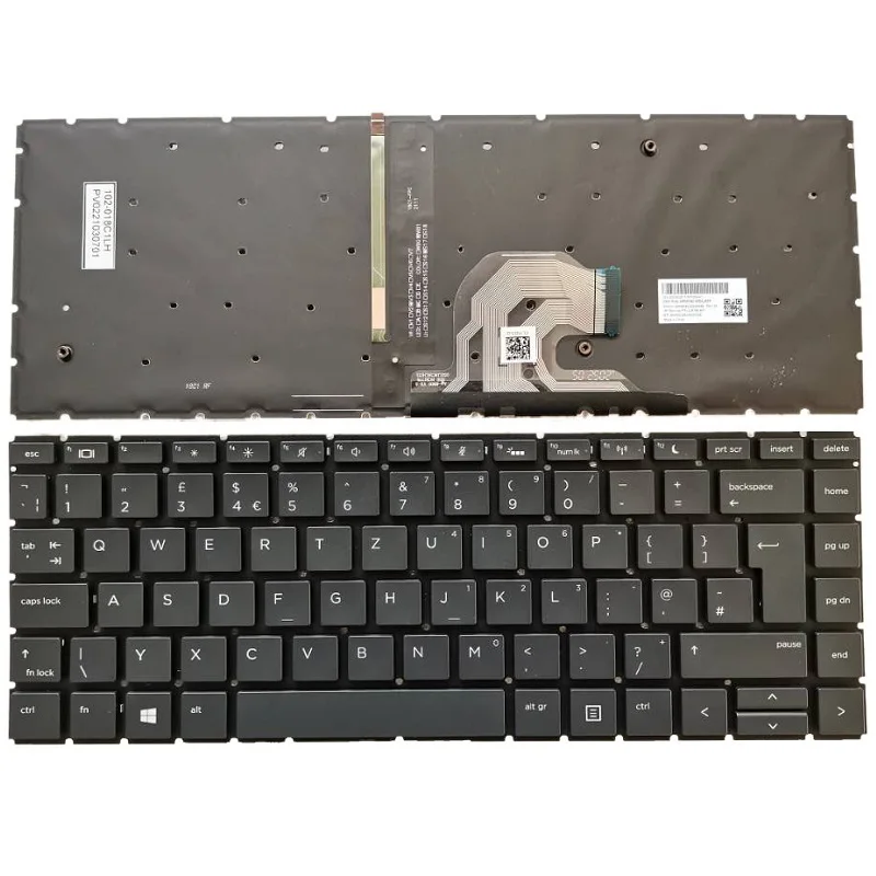 New UK US Spanish For HP Probook 440 G6 445 G6 440 G7 445 G7 Laptop Replace Keyboard US Backlit No Frame