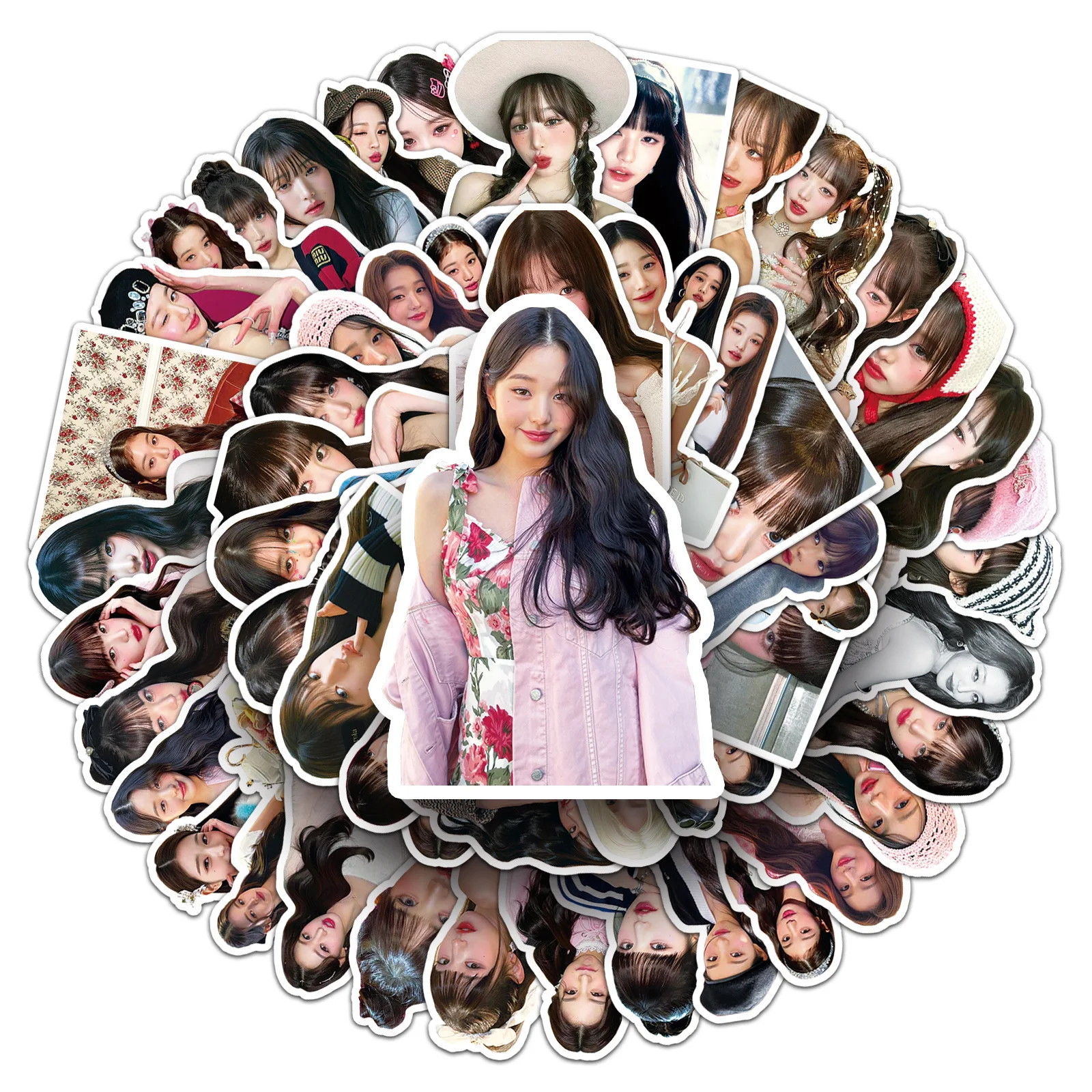 Наклейки K-pop Idols WonYoung 50 шт./комплект милые водонепроницаемые наклейки в стиле INS