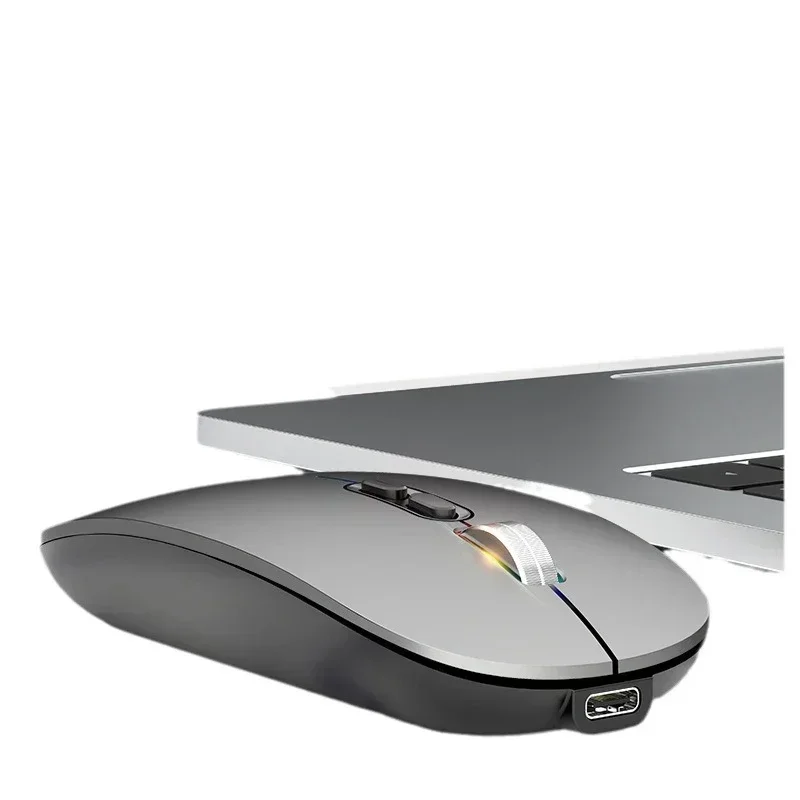 Беспроводная мышь Lenovo, ультратонкая, 3 режима, 2,4G USB и 2 Bluetooth, индикатор заряда, эргономичная, перезаряжаемая, бесшумная, для ПК и ноутбуков (art.: 3920dbfd4c274) - 3920dbfd4c274