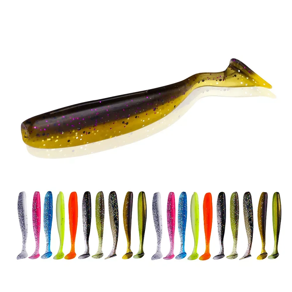 

10pcs Jig Wobblers Fishing Lures Easy Shiner Maggot Worm Soft Baits 5.5cm 1.2g Artificial Silicone Swimbaits Carp Bass Tackle