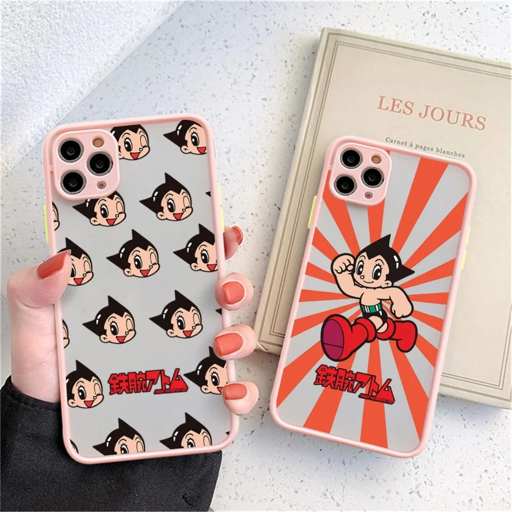 Amine Cartoon A-Astro Boy для iPhone 14 11 12 13 Mini Pro Max 8 7 Plus X XR XS MAX Полупрозрачный матовый чехол