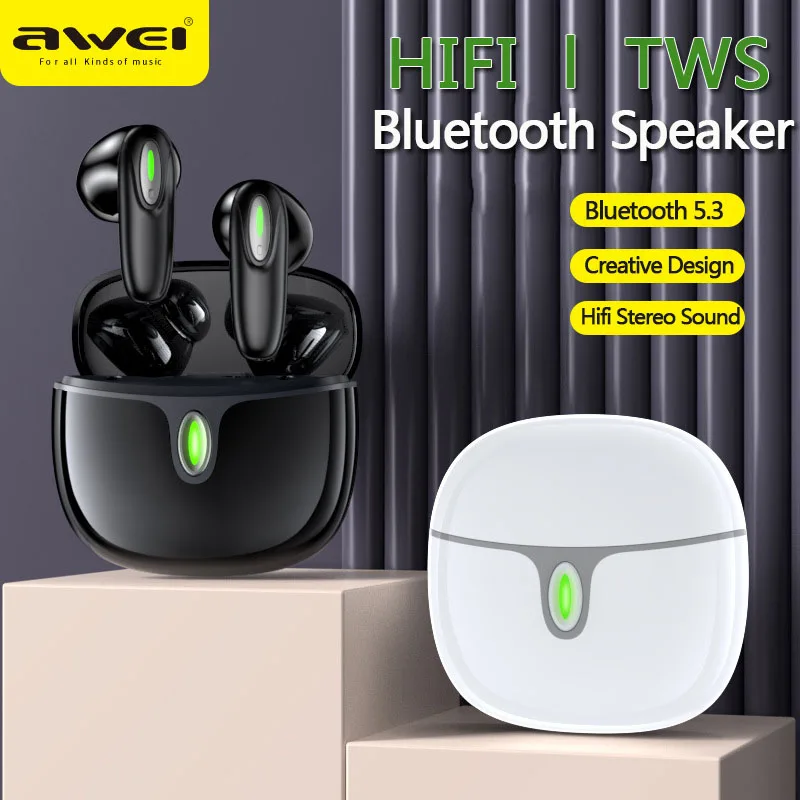 

Awei T39 TWS Earbuds Wireless Bluetooth Headphones With Mic Waterproof Earphones Hifi Stereo Music Sports Headsets For Cellphone