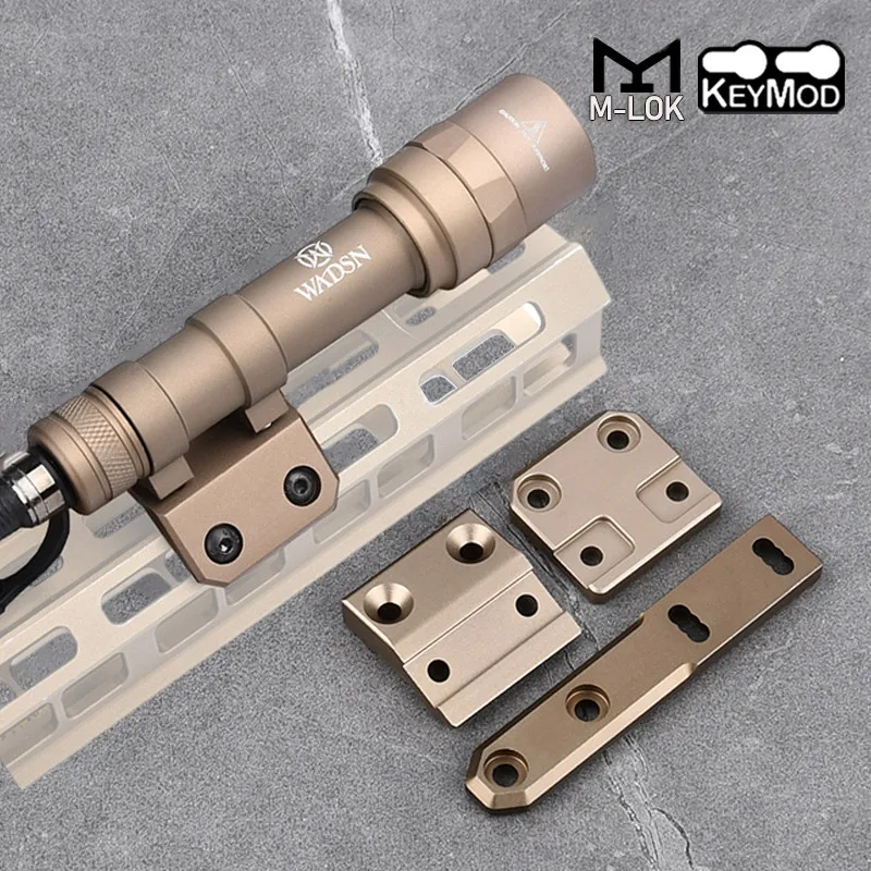 WADSN M600U M300C Тактический фонарик M-Lok Keymod Rail со смещенным креплением База для