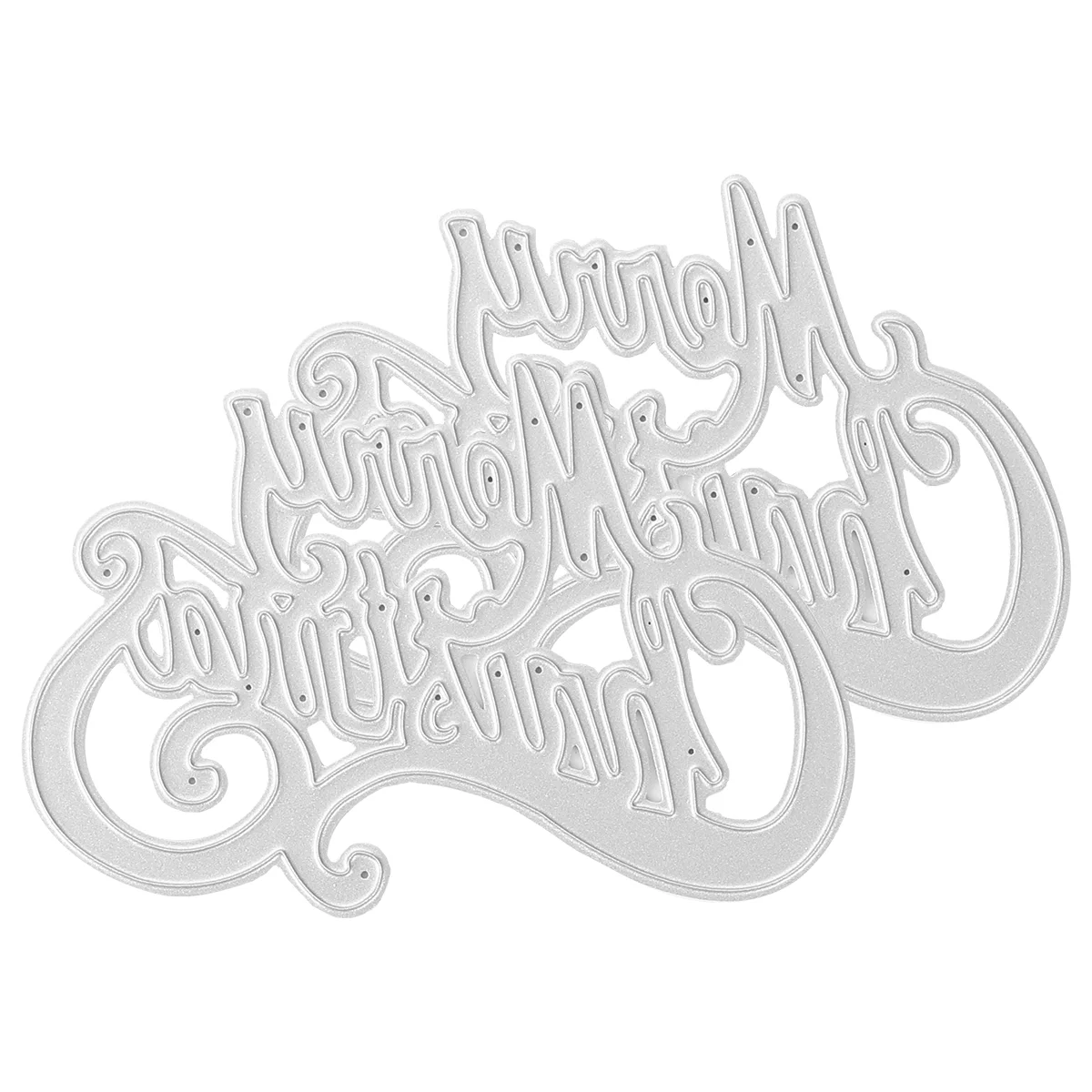 

2 Pcs Metal Christmas Merry Letter Cutting Die Dies Shapes Carbon Steel Scrapbook Cuts