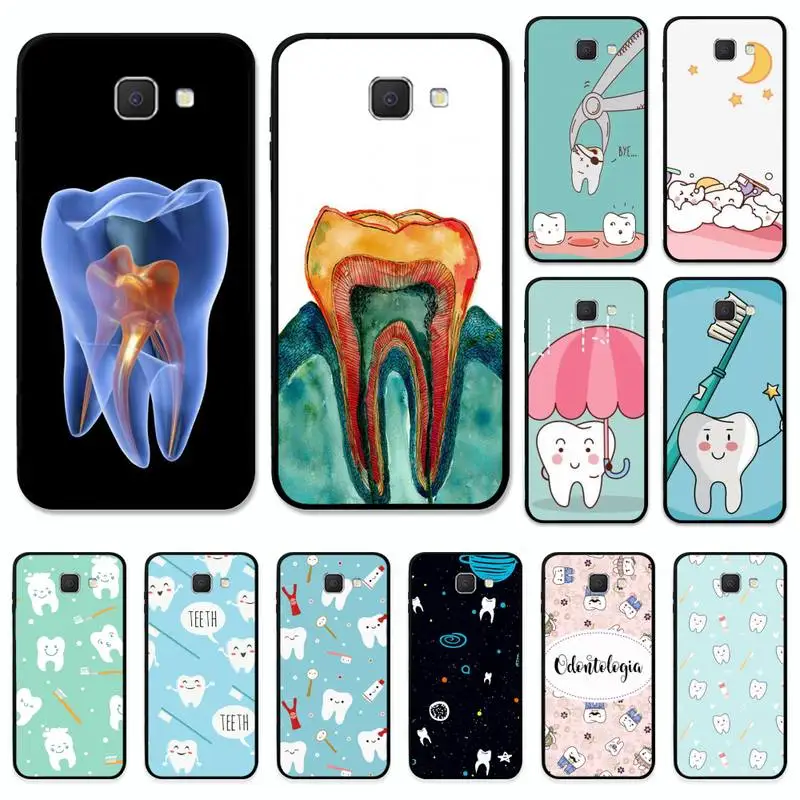 

Dentist Tooth Pattern Phone Case for Samsung J 4 5 6 7 8 prime plus 2018 2017 2016 J7 core