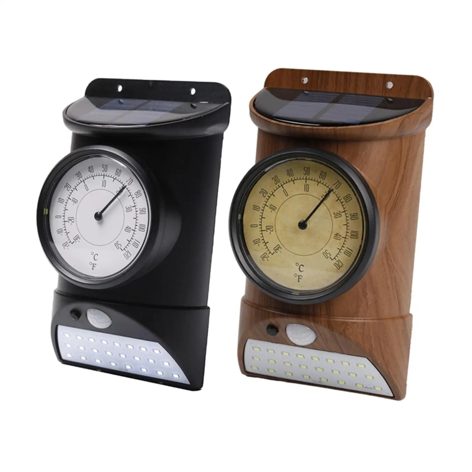 

Садовый светильник с термометром, водонепроницаемый светодиодный светильник на солнечной батарее для украшения двора, дорожки