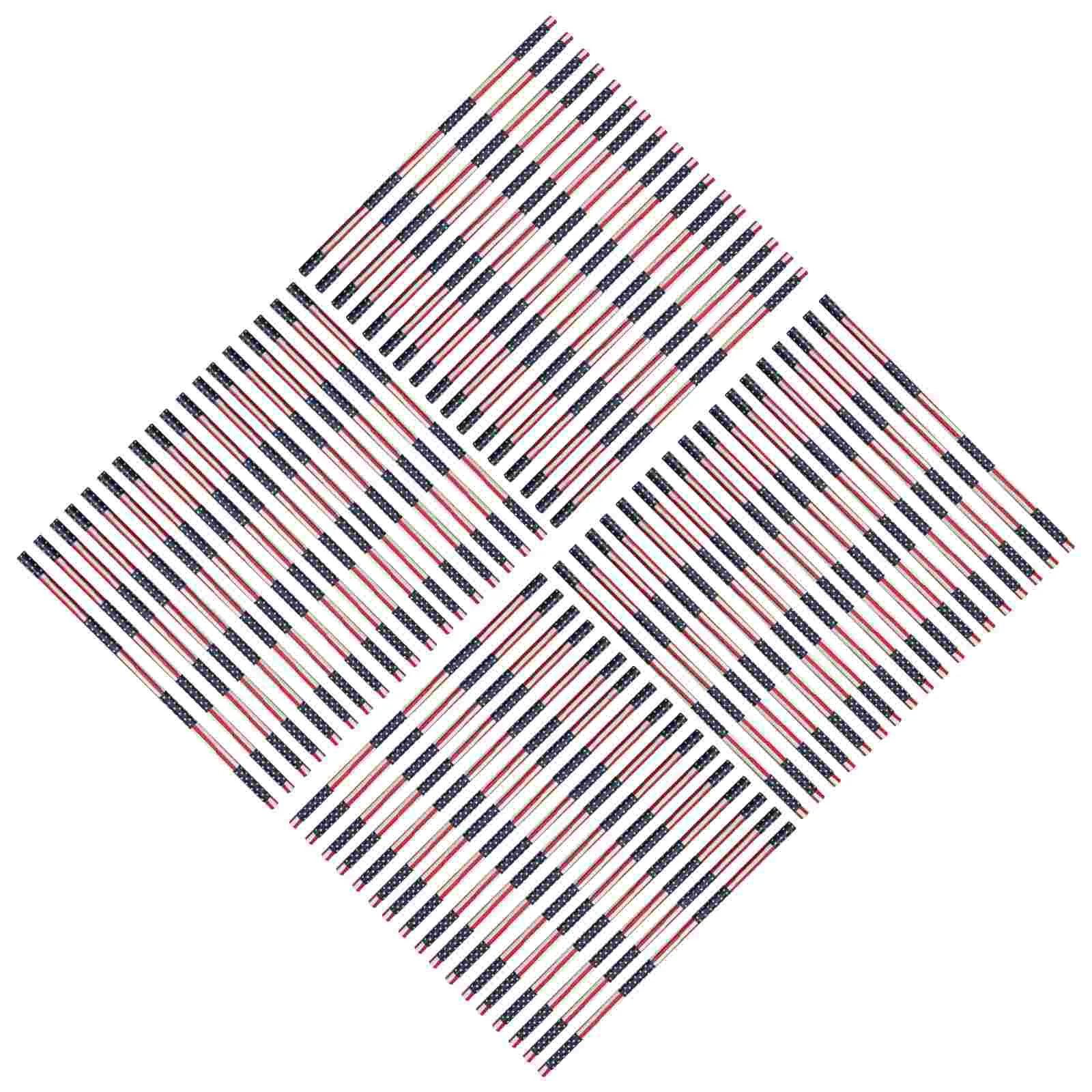 

200pcs Disposable Drinking Straws Paper Straws Cold Drink 4th of July Straws