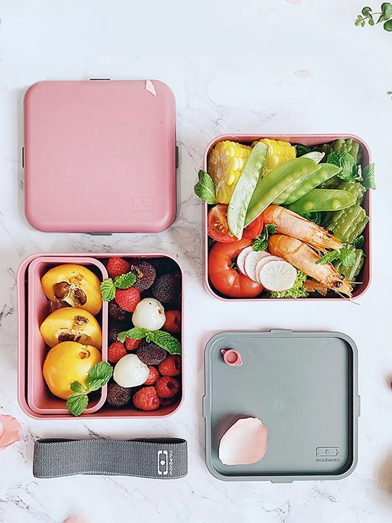 Двухъярусный Ланч-бокс Monbento французский стиль мужской с подогревом для