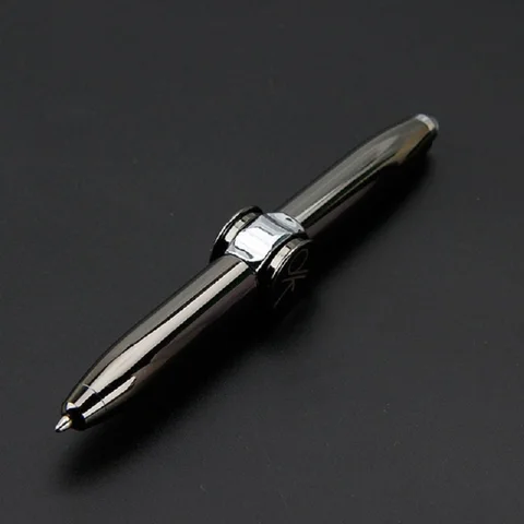 Креативная Многофункциональная СВЕТОДИОДНАЯ ручка вращающаяся декомпрессионная металлическая шариковая ручка с гироскопом модные офисные зеркальные ручки
