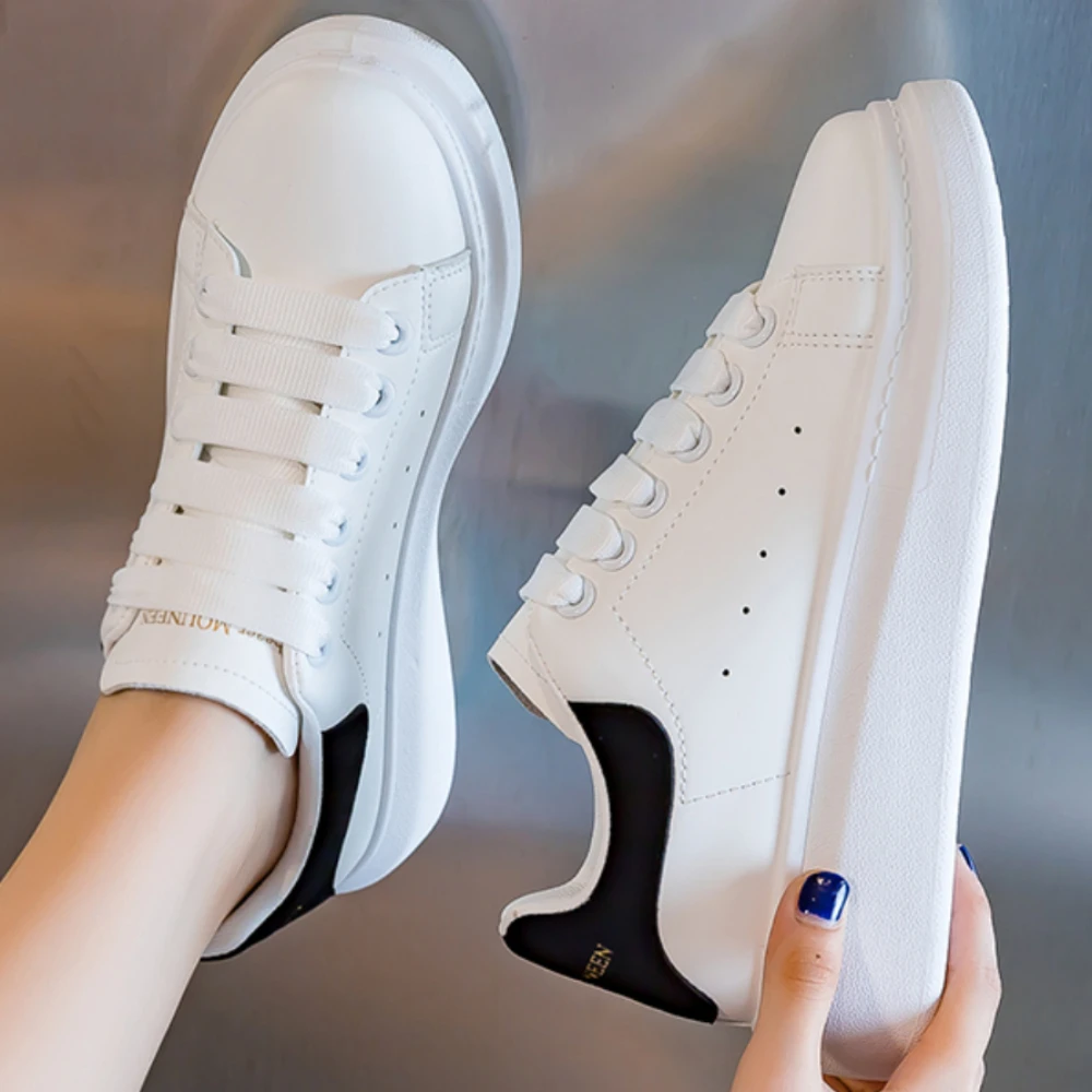 

Women Sneakers Lace Up 2023 Spring Autumn Fashion Vulcanized Shoes Woman Casual Platform Shoes Female Soft Footwear Breathable